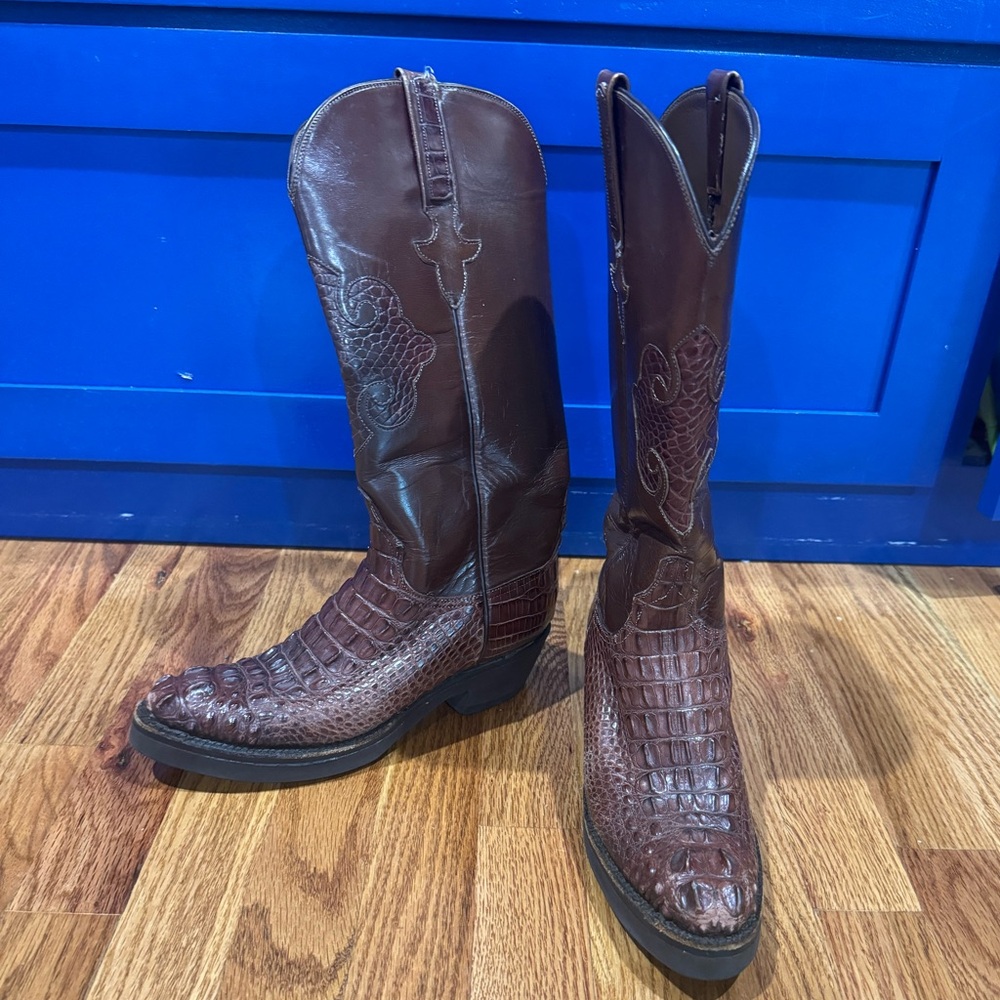 Handmade Crocodile Lucchese Boots